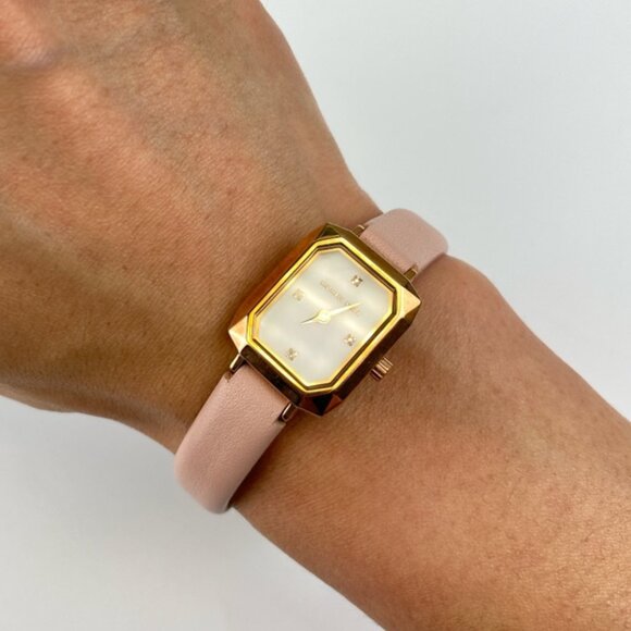 Michael Kors MK2923 Alane Two-Hand Blush Leather Watch - Picture 2 of 8